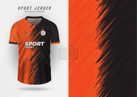 Background mockup for sports jerseys, jerseys, running shirts, brush pattern orange and black left