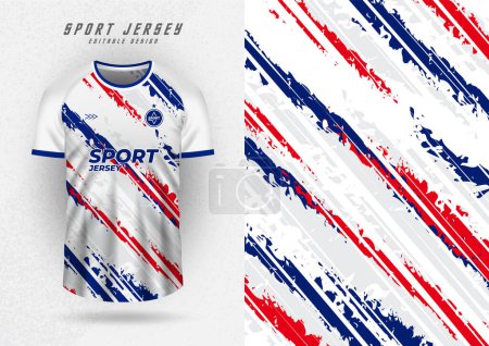 Illustration for T-shirt design background for team jersey racing cycling soccer game red blue oblique stripes - Royalty Free Image