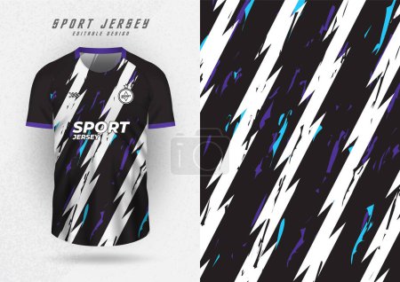 Illustration for Background for sports jersey, soccer jersey, running jersey, racing jersey, pattern, black and white stripes. - Royalty Free Image