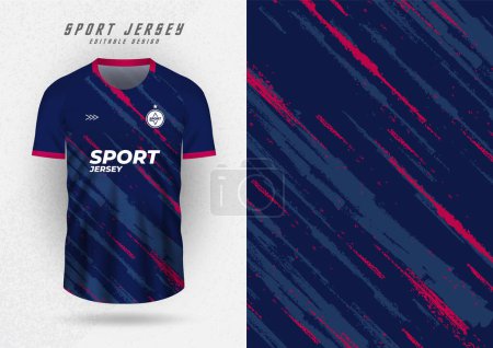 Illustration for Background for sports jersey, soccer jersey, running jersey, racing jersey, navy blue and red stripes pattern. - Royalty Free Image