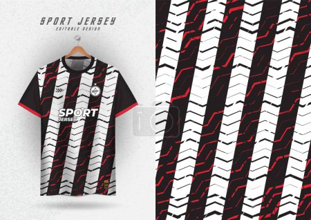 Background Mock up for sports jersey soccer running racing, stripes black and white pattern.