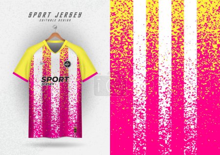 Hintergrund für Sporttrikot Fußballtrikot Lauftrikot Renntrikot Kornmuster rosa gelb weiße Streifen