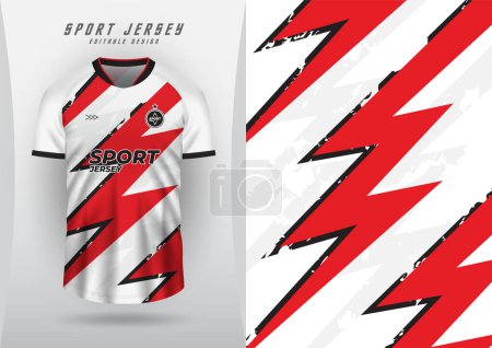 Background for sports jersey, soccer jersey, running jersey, racing jersey, red white lightning pattern.