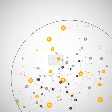 Illustration for Vector network design. Connect dots and lines. - Royalty Free Image