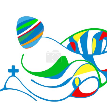 Summer Games in Brazil. Vector template for web and print.