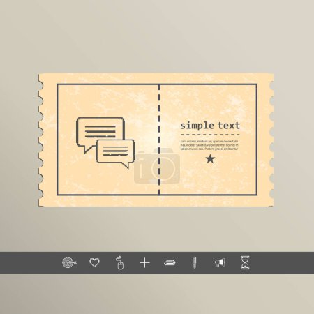 Illustration for Simple pixel icon dialog messages. Vector design. - Royalty Free Image