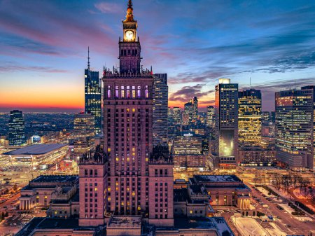 Foto de Hermosa puesta de sol en Varsovia - Imagen libre de derechos