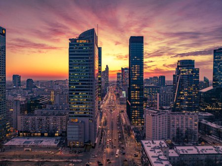 Photo for Beautiful sunset in Warsaw - Royalty Free Image