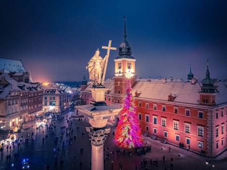 Foto de Navidad en Varsovia Ciudad Vieja - Imagen libre de derechos