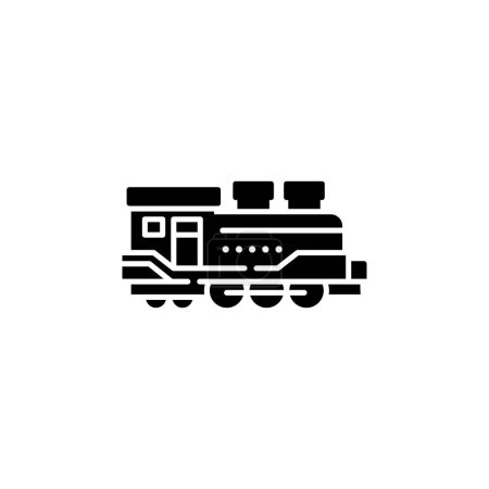 Illustration for Train vector icon. transportation icon glyph style. perfect use for logo, presentation, website, and more. simple modern icon design solid style - Royalty Free Image