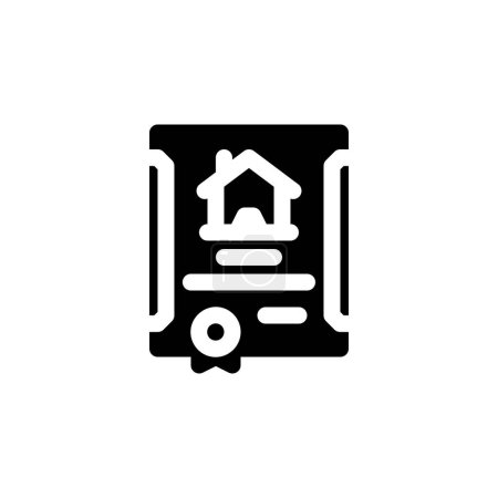 Téléchargez les illustrations : Maison certifié icône vectorielle. icône de l'immobilier style solide. utilisation parfaite pour logo, présentation, site Web, et plus encore. style glyphe design icône moderne simple - en licence libre de droit