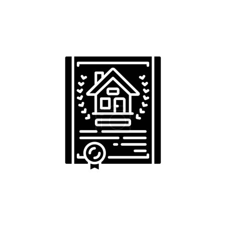 Téléchargez les illustrations : Maison certifié icône vectorielle. icône de l'immobilier style solide. utilisation parfaite pour logo, présentation, site Web, et plus encore. icône design moderne style glyphe - en licence libre de droit