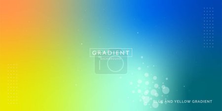 Blue and Yellow Gradient Background or Gradient Abstract Background or Full Color Abstract Background