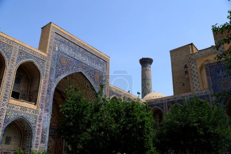 Photo for Inner courtyard of the UlugBek Madrasah in Samarkand, Uzbekistan. High quality photo - Royalty Free Image