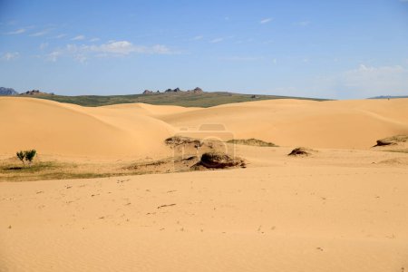 Foto de Las hermosas dunas del desierto de Elsen Tasarkhai, Mongolia. Foto de alta calidad - Imagen libre de derechos