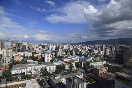 Vista superior de la ciudad de Ulán Bator. Foto de alta calidad