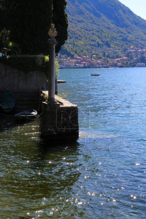 Pier for mooring in Lake Garda, Italy. High quality photo