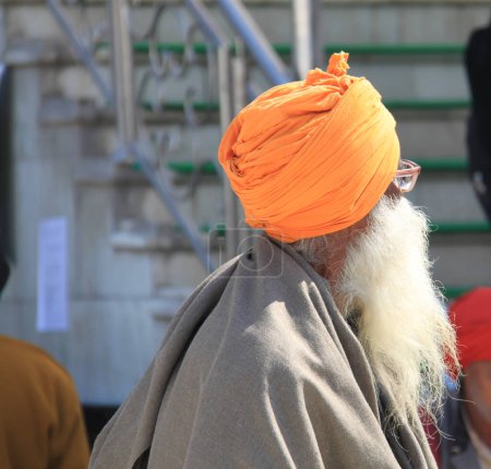 Mann der Kaste der Sikh, Indien. Hochwertiges Foto