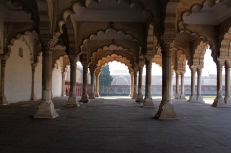 Detail der Moti Masjid oder Pearl Moschee im Red Fort Komplex in Agra, Indien. Hochwertiges Foto
