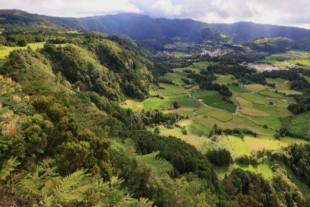 Landscape of Sao Miguel island, Azores. High quality photo
