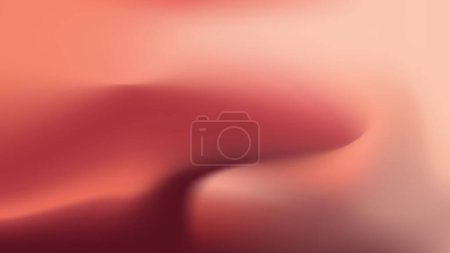 Smooth Pink and Orange Abstract Shape on Soft Blurred Background