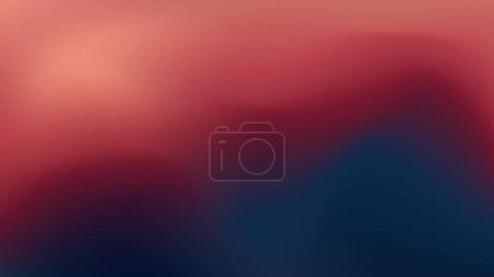 Blurred Red and Blue Gradient Background with Dark Blue Shape