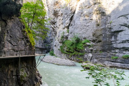 Gorge of the river Aare. Incredible canyon in Switzerland