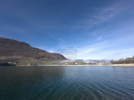 Lake Lungren in Switzerland, beautiful scenery and fishing on Lake Lungren