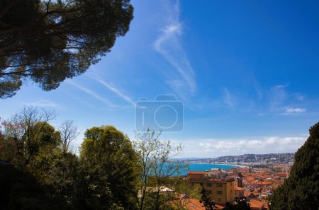Magnifique vue sur la Côte d'Azur en France. Monaco Nice et autres villes