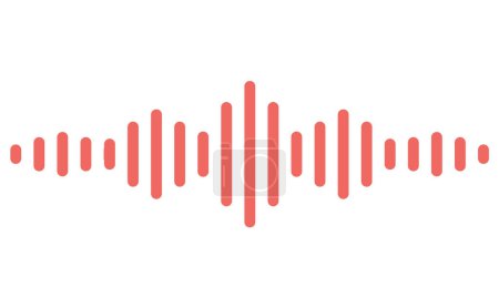 Son onde audio radio musique voix forme d'onde podcast concept. Illustration graphique vectorielle plate