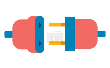 Ilustración de Enchufe conectar enchufe eléctrico cable desconexión concepto de error. ilustración de diseño gráfico plano vectorial - Imagen libre de derechos