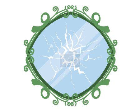 Ilustración de Grieta de vidrio roto accidente de espejo agrietado conjunto aislado. Ilustración de diseño gráfico vectorial - Imagen libre de derechos