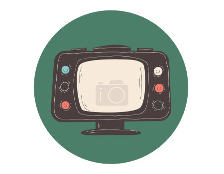 Illustration for Old TV vintage television isolated concept. Vector flat graphic design illustration - Royalty Free Image
