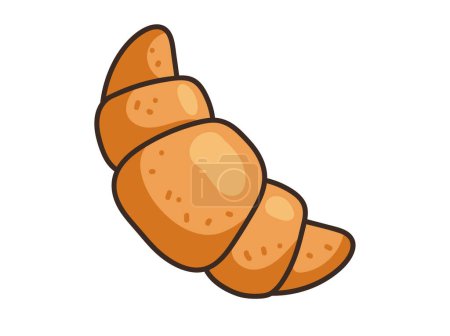 Illustration for Croissant isolated on white background concept. Vector graphic design illustration element - Royalty Free Image