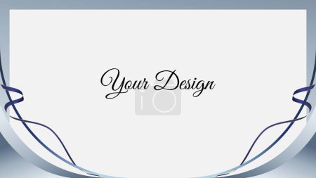 Foto de Diseño simple para un certificado con un color gris degradado y una cinta azul oscuro con un espacio vacío en el centro - Imagen libre de derechos