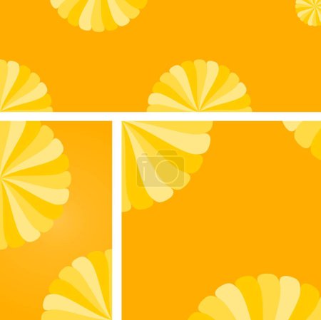 Foto de Diseño de fondo con tema de color naranja único y simple y ornamento de flor naranja - Imagen libre de derechos