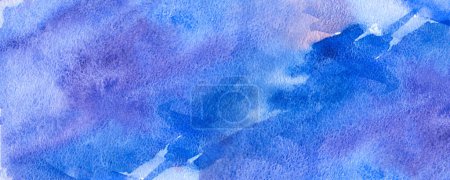 Téléchargez les photos : Bleu abstrait aquarelle macro texture fond - en image libre de droit