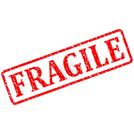 Fragile sticker and stamp vector