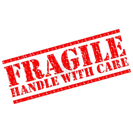 Fragile sticker and stamp vector