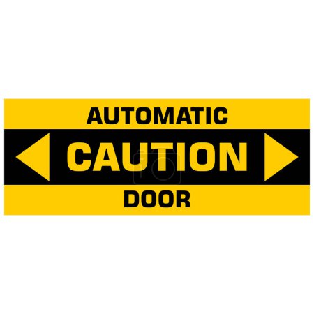Vorsicht, automatische Tür, Aufkleber-Vektor