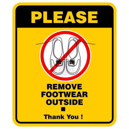 Please, remove footwear outside, one line drawing vector