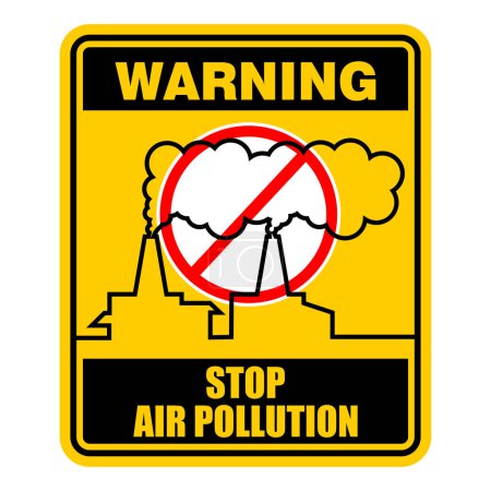 Stopp der Luftverschmutzung, kontinuierliche Linienzeichnung, Zeichenvektor