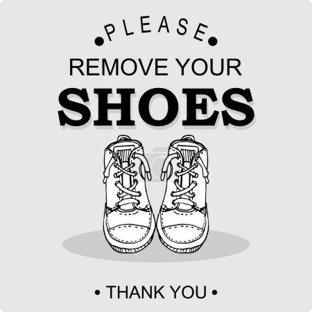 Please, Remove your shoes, thank you, poster vector