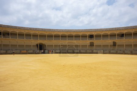 Photo for Ronda, Spain, June 27, 2018: The Plaza de Toros de Ronda is the first bullfighting ring built in 1779 and finished in 1785. Views of the arena. - Royalty Free Image
