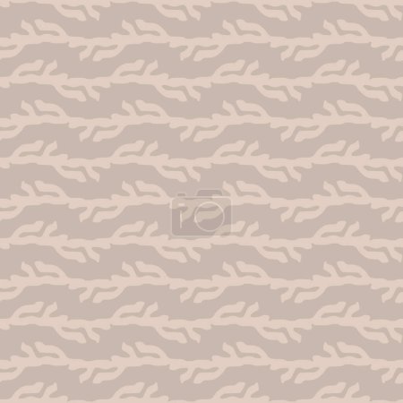 Illustration for An abstract beige stripes seamless vector pattern. Netral surface print design for texturing fabrics, stationery, scrapbook paper, gift wrap, textiles, home decor, and packaging. - Royalty Free Image