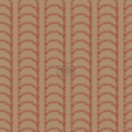 Illustration for A knitted or macrame braids seamless vector texture in brown color. Seamless vector surface print design for fabrics, stationery, scrapbook paper, gift wrap, textiles, backgrounds, and packaging. - Royalty Free Image