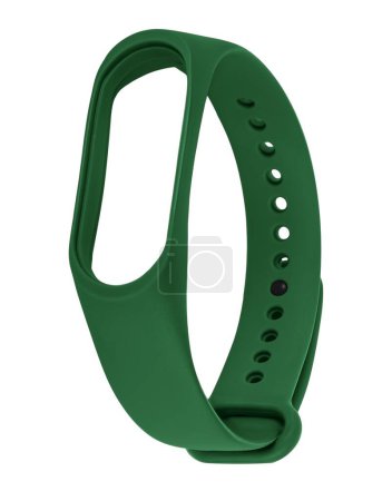 Téléchargez les photos : Bracelet en silicone pour montres de fitness fond blanc dans l'isolation - en image libre de droit