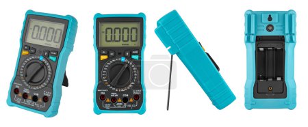 Photo for Multimeters, measuring instrument on white background in insulation - Royalty Free Image