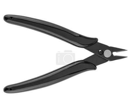 Photo for Wire cutting wire cutters on white background - Royalty Free Image