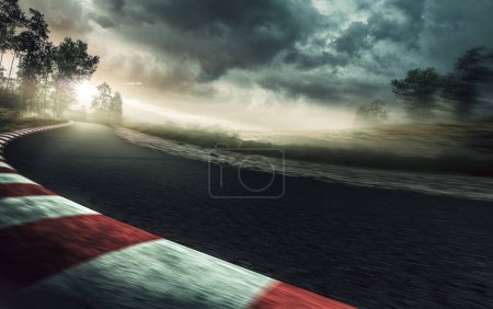 Photo for A beautiful shot of a road with a cloudy sky - Royalty Free Image